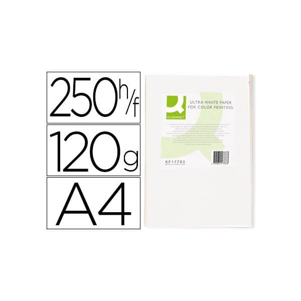 Q-Connect Resma 250 Fls Papel A4 120g Ultra Branco - KF17785