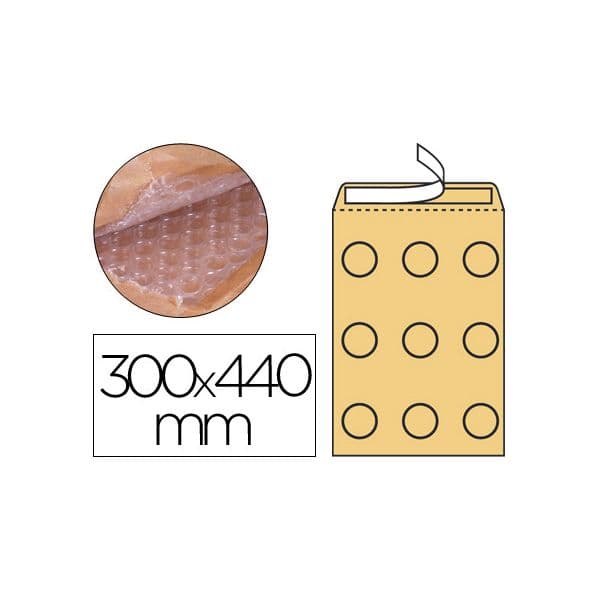 Q-Connect 50 un. Envelopes J/6 Bolhas 300x440mm Cream - KF16586