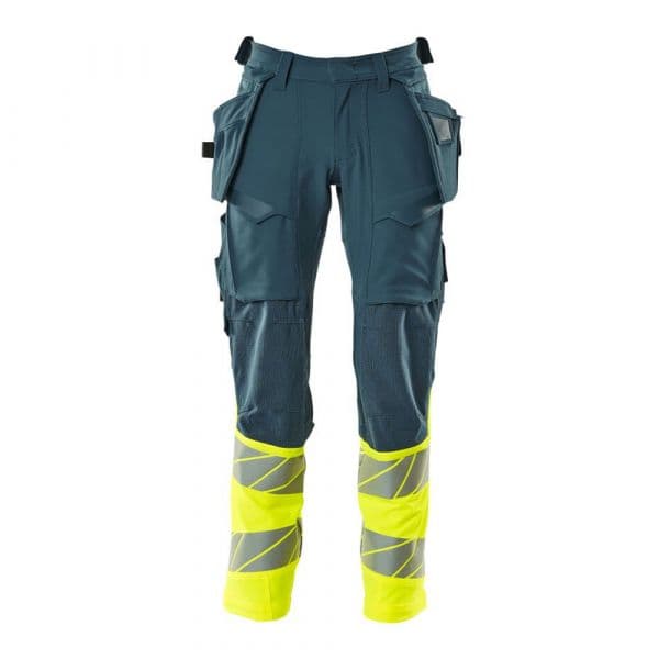 Mascot Accelerate Safe 19131 Big Trousers With Hanging Pockets Amarelo 58 / 30