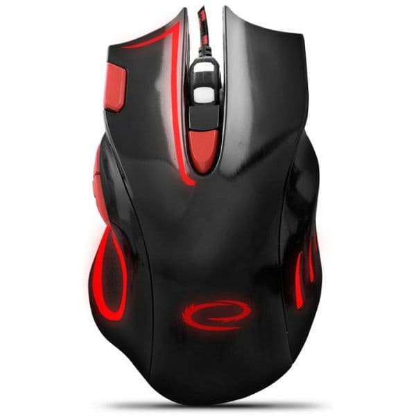 Esperanza Óptico 7D usb 7 Botões 2400DPI Games (hawk Black-red) - EGM401KR