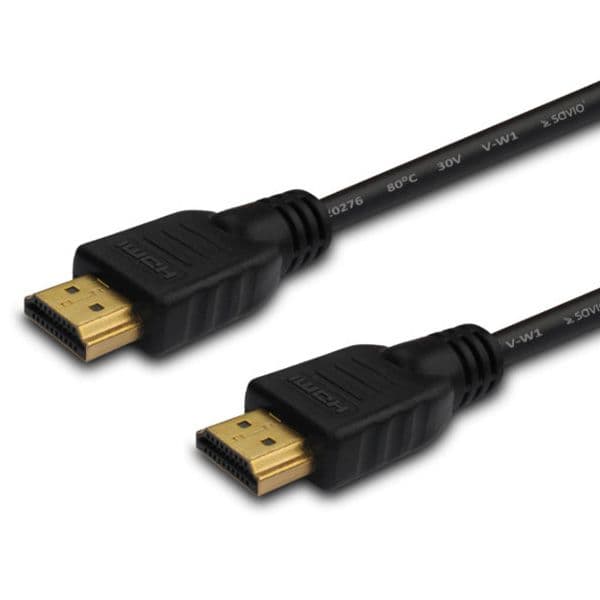 Savio CL-121 Cabo HDMI Macho a Macho de Alta Velocidade 1.8m Preto