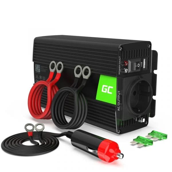 Green Cell Inversor de Potência INV04DE 24V para 230V Onda Modificada USB Preto
