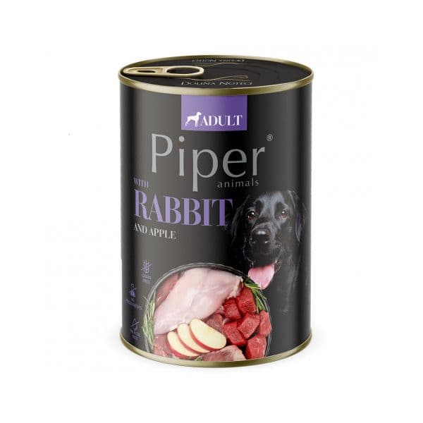 Ração Húmida Piper Patê Cão Adulto Coelho e Maçã 400g