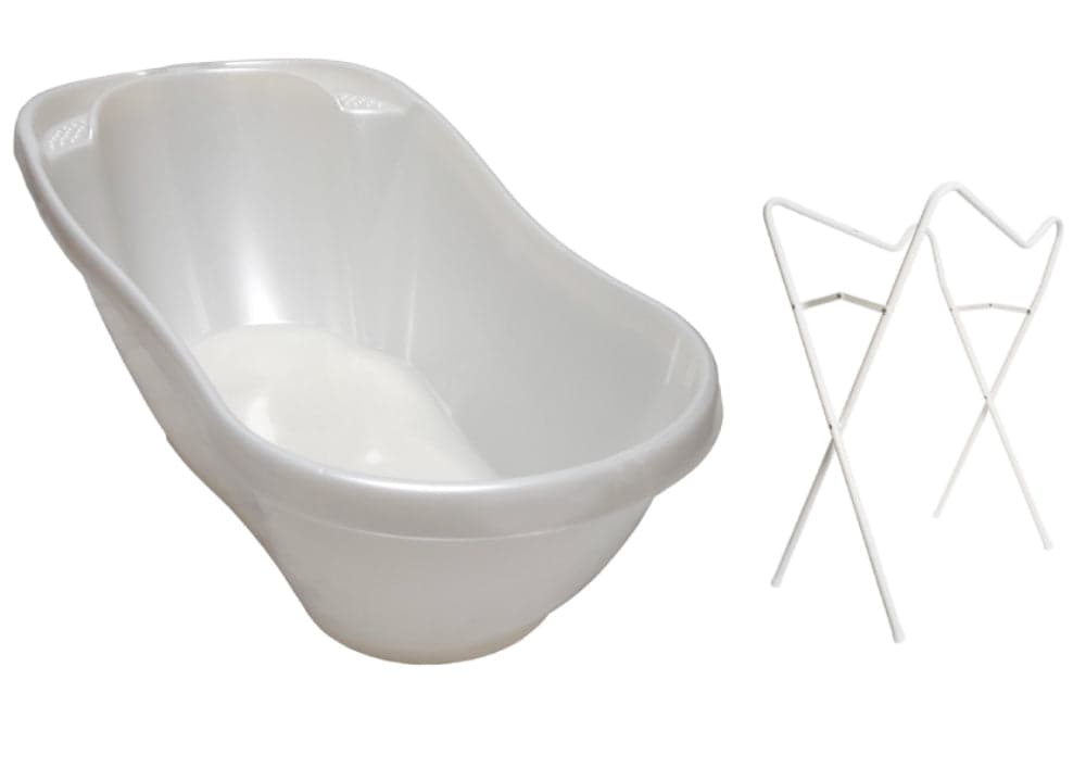 Banheira 92 cm com suporte e sistema de drenagem B.Active White