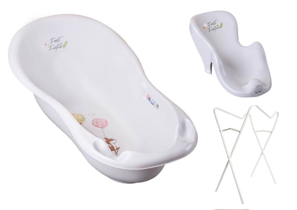 Banheira 102 cm com suporte e assento anti-derrapante B.Active Forest Fairytale Beige