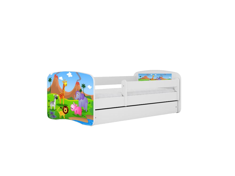 Cama 180 x 80 cm Kocot Kids BabyDreams Safari White