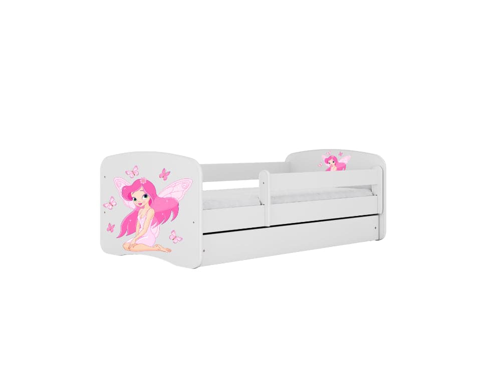 Cama 180 x 80 cm Kocot Kids com gaveta BabyDreams Fairy Borboletas White
