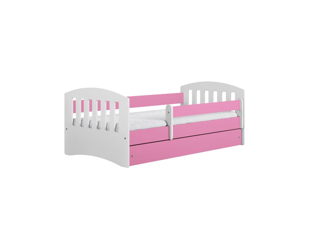 Cama 180 x 80 cm Kocot Kids com gaveta e colchão Classic 1 Pink
