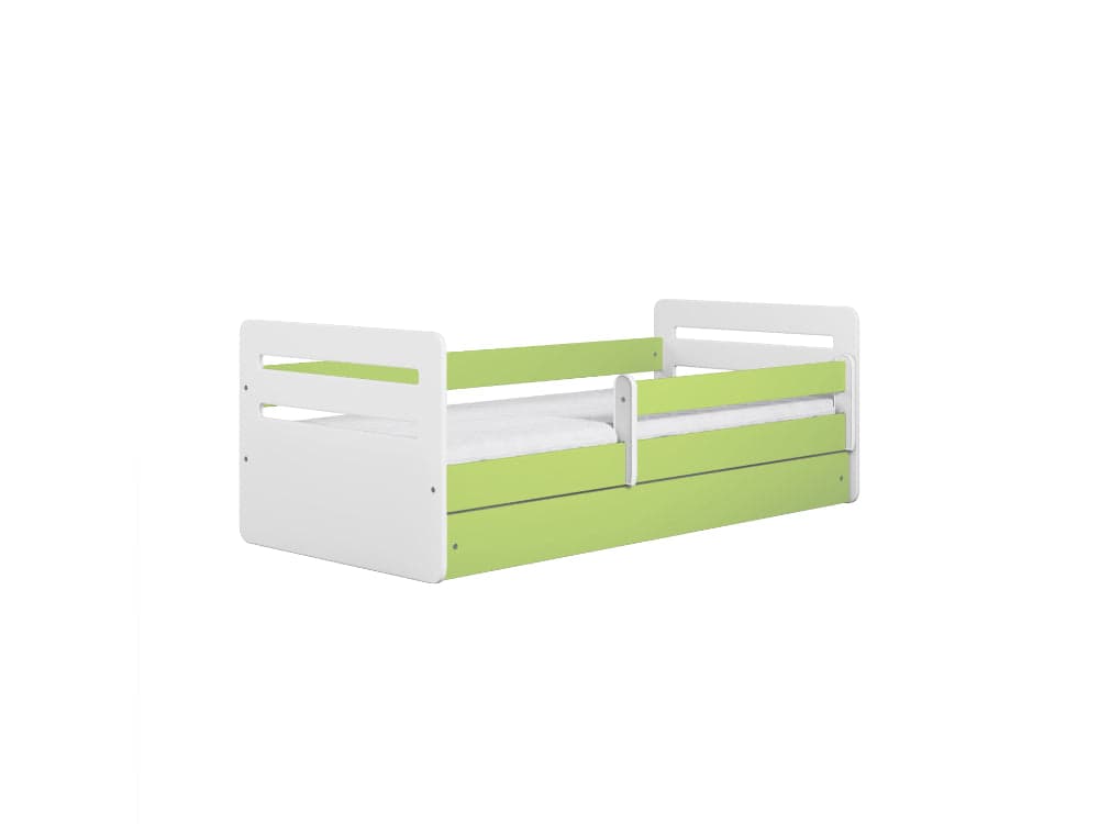 Cama 160 x 80 cm Kocot Kids com gaveta e colchão Tomi Green