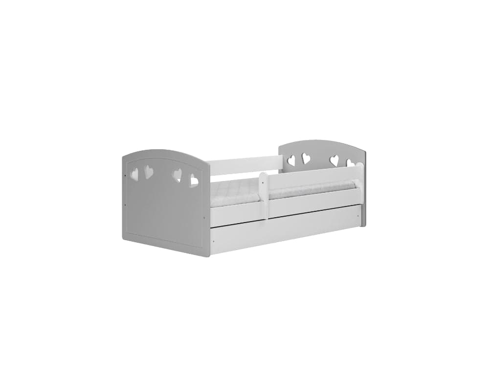 Cama 180 x 80 cm Kocot Kids com gaveta e colchão Julia Mix Grey