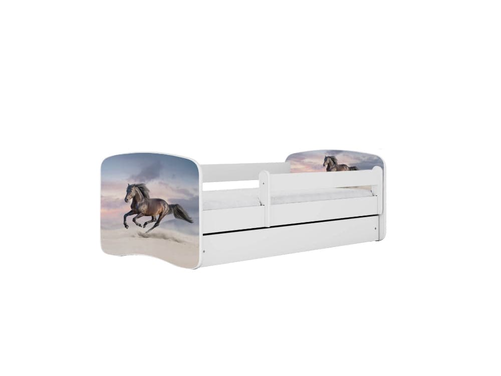 Cama 160 x 80 cm Kocot Kids com gaveta BabyDreams Galloping Horse White