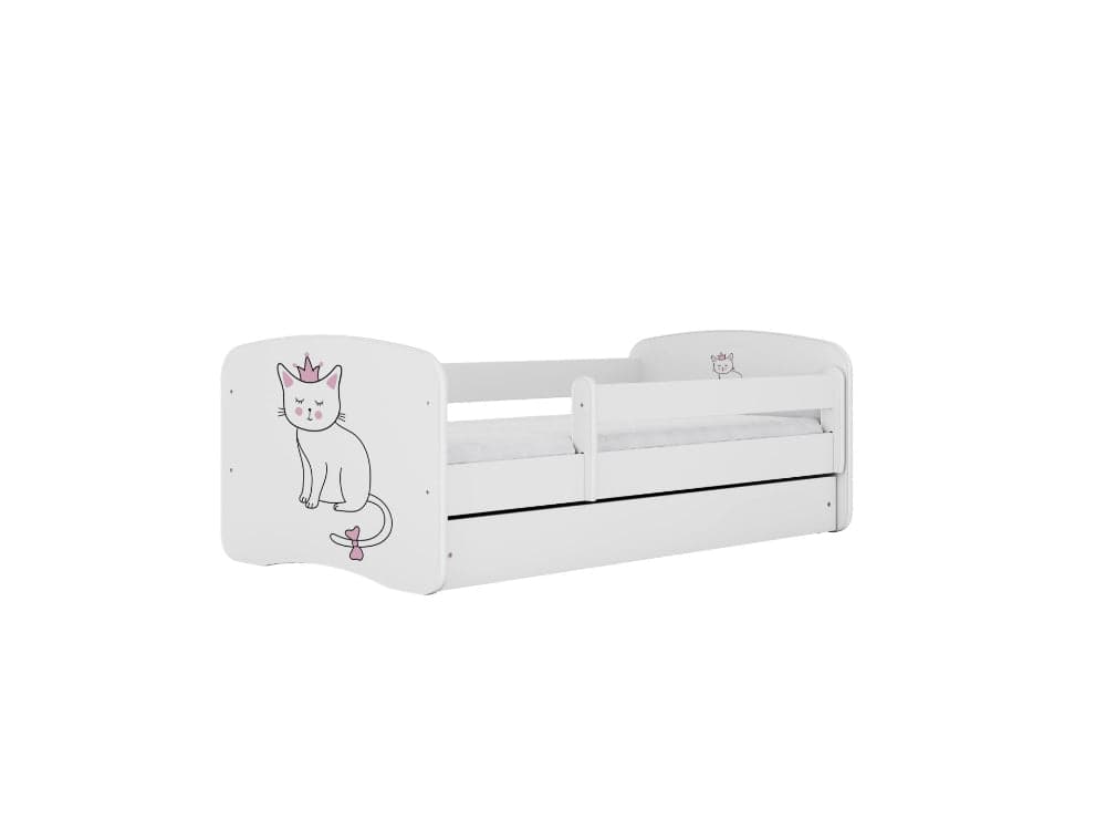 Cama 180 x 80 cm Kocot Kids com gaveta BabyDreams Cat White