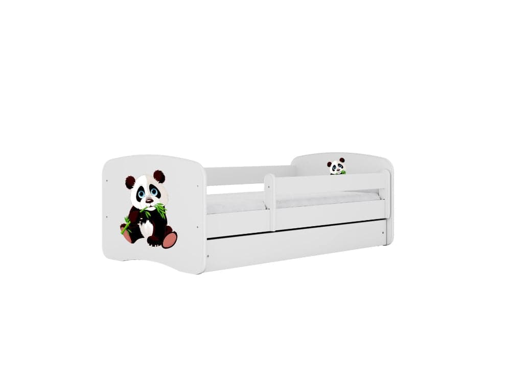 Cama 160 x 80 cm Kocot Kids com colchão BabyDreams Panda 2 White