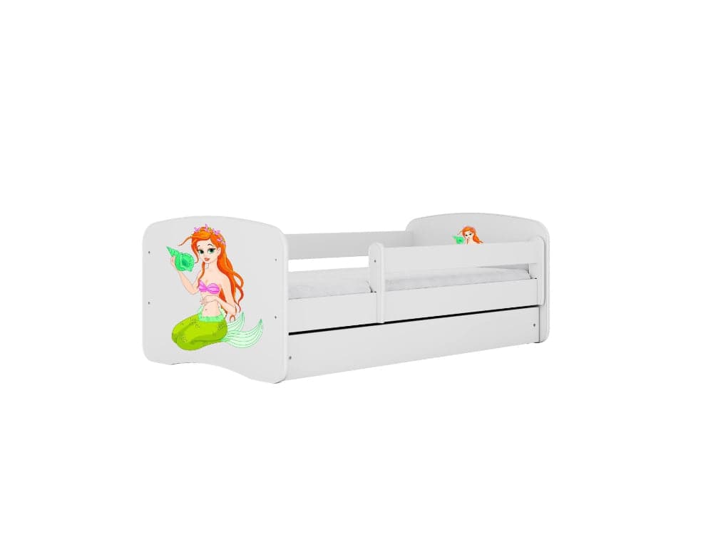 Cama 140 x70 cm Kocot Kids com colchão BabyDreams Mermaid White