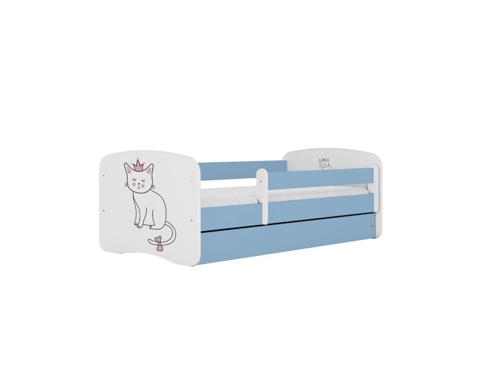 Cama 160 x 80 cm Kocot Kids com gaveta BabyDreams Cat Blue