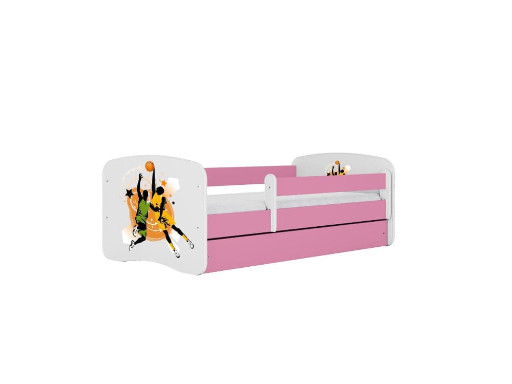 Cama 180 x 80 cm Kocot Kids com gaveta BabyDreams Basketball Pink