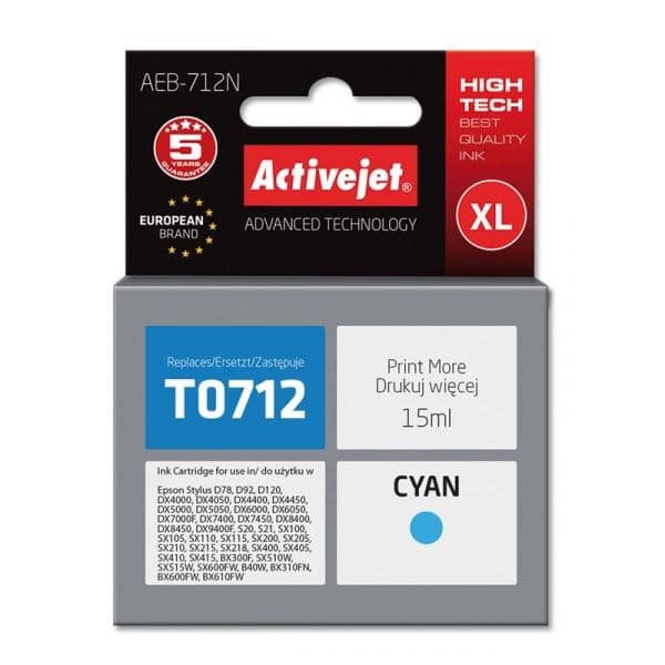 Tinteiro Epson T0712/T0892 Yellow Compatível