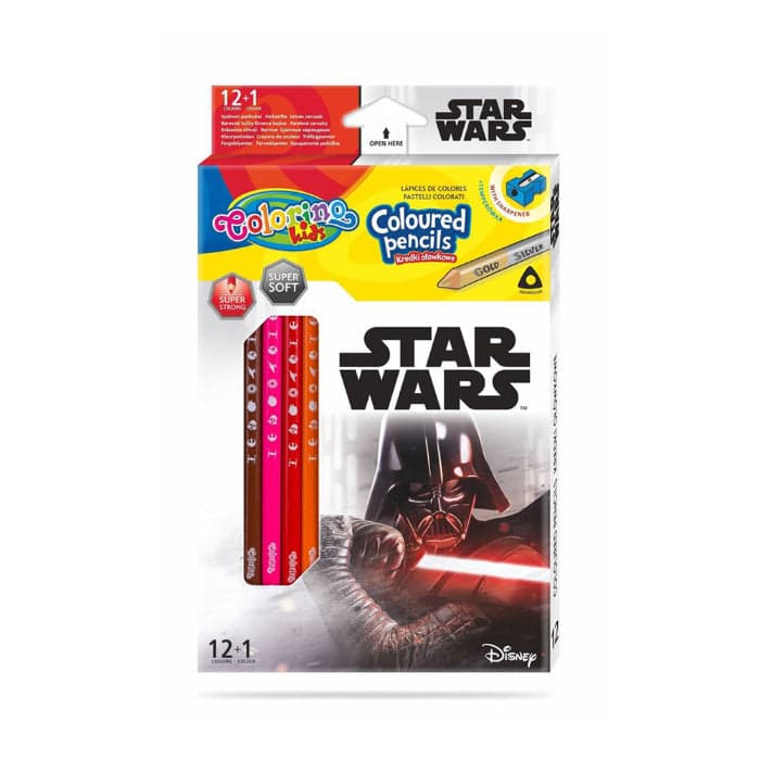 Colorino Caixa 12 Lápis + 1 Cor Disney Star Wars - 89458