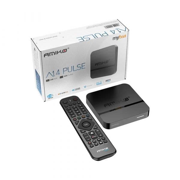 Amiko A14 Pulse 2GB/8GB Android 9 Dual Band IPTV 4K HDR10 MYTVOnline3