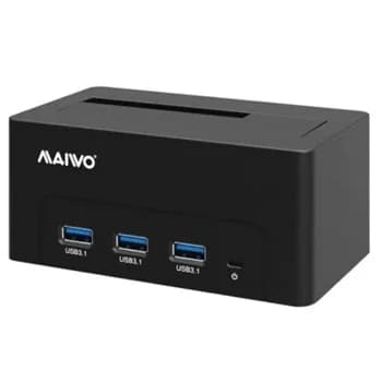 Maiwo Docking Station 2.5/3.5 Disco Hdd/ssd Sata usb 3.1 Gen 2 10Gb Preta