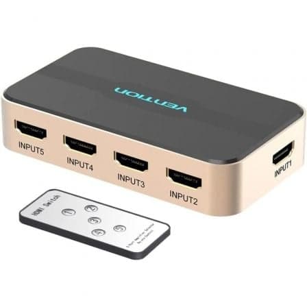 Vention Switch HDMI 5 x 1 HDTV 4k 2K com Áudio e Comando - MS003890