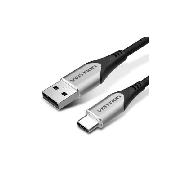 Vention CODHI Cabo Usb 3 M Usb 2.0 Usb a Usb C Alumínio, Preto