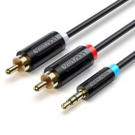 Vention BCLBH cabo de áudio 2 m 3.5mm 2 x RCA Preto
