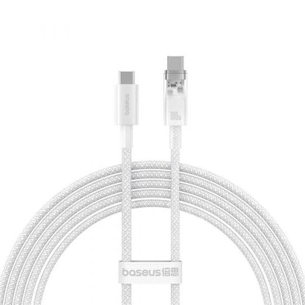 Baseus Cabo USB-C Explorer Series PD 100W 2m Branco