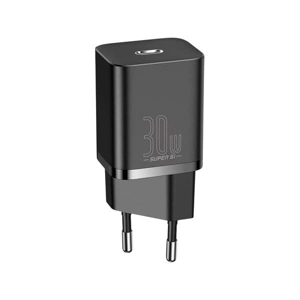 Baseus Carregador de Tomada Type-C Fast Charger (Mini) 1C 30W Preto