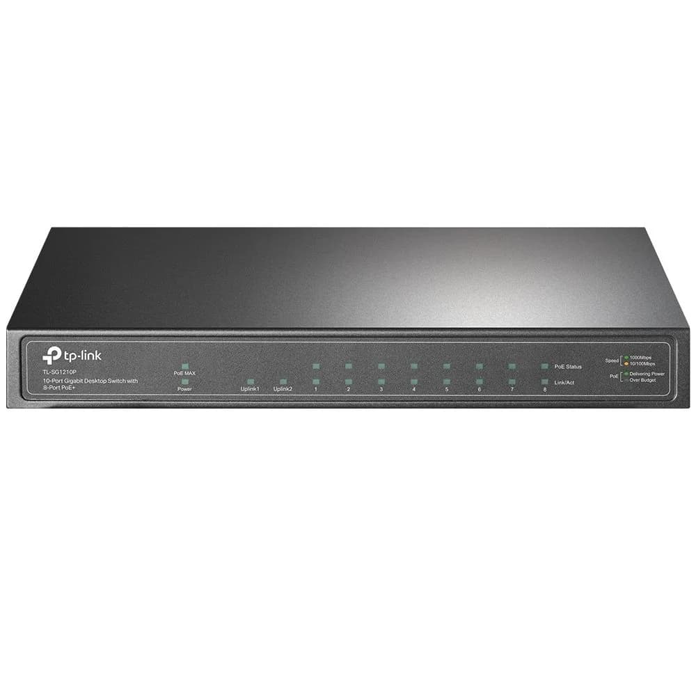 Switch TP-Link TL-SG1210P 10 Portas Gigabit Smart Managed PoE+ SFP