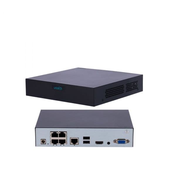 Uniview NVR Gravador IP 6MP 4CH POE - UV-NVR-104S3-P4-ECO