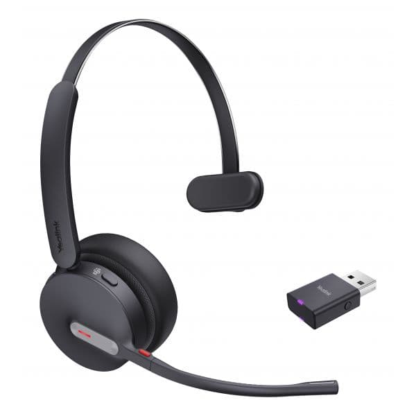 Yealink WH64 Hybrid Mono Teams Wireless Headset, Preto