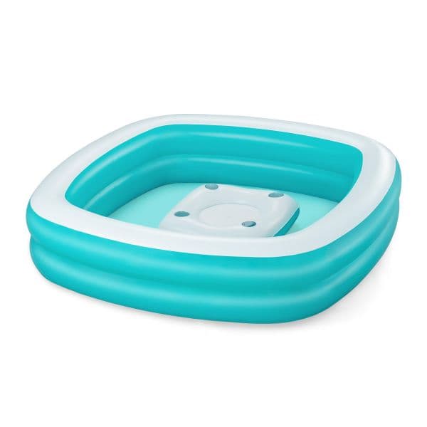 Bestway Piscina Insuflável Infantil 2 Camaras Family Mesa Flotante 218x218x48 cm +6 Anos