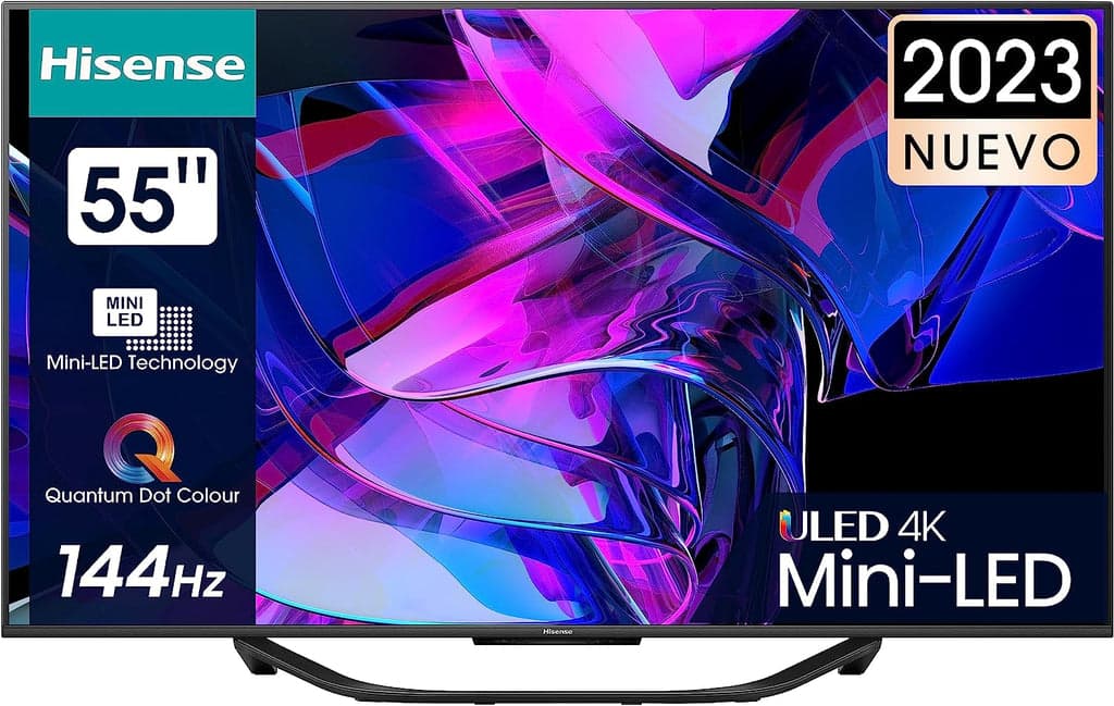 TV Hisense 55" 55U7KQ LED 4K ULED Mini-LED HDR10+ Smart TV