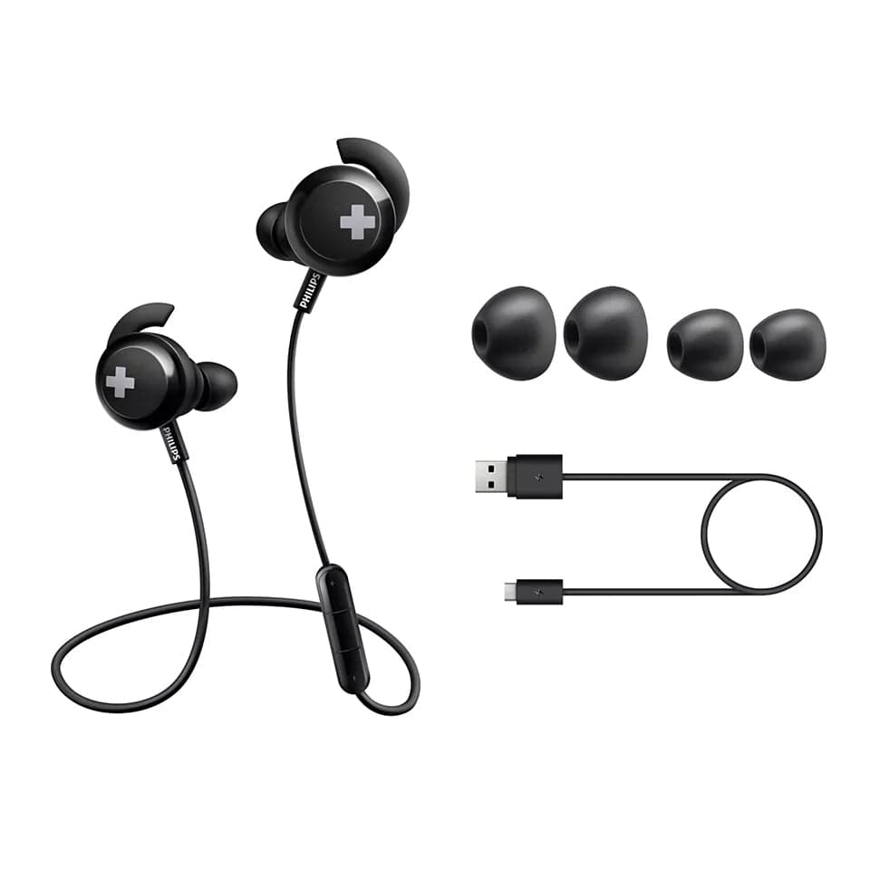 Philips Auriculares Bluetooth Performance Bass Plus SHB4305 Black