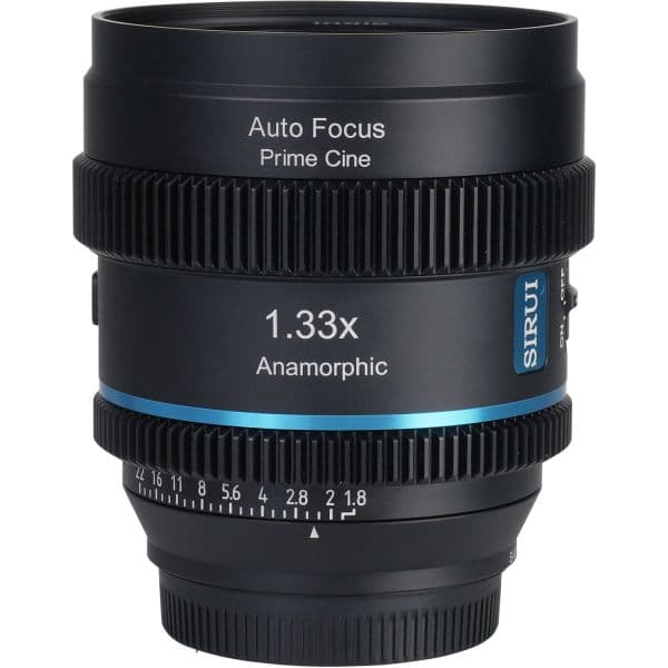 Objetiva Sirui 20mm T1.8 1.33X S35 AF Anamórfica Neutral Flare