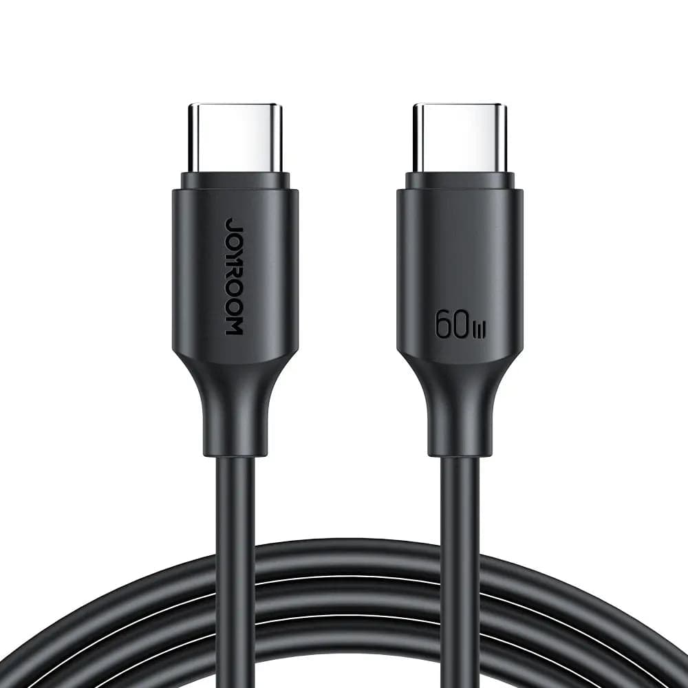 Cabo Joyroom S-CC060A9 USB-C para USB-C PD QC 60W 3A 480Mb/s 1m - preto