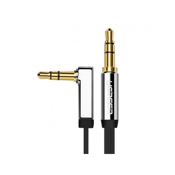 Ugreen Cabo Aux 3,5 mm Mini Jack Flat 1M Prateado (10597) - 6957303815975