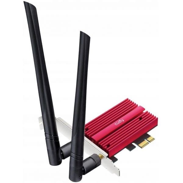Cudy WE9300 Adaptador de Rede PCIe WiFi 7 BE9300 Black/Red