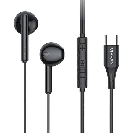 FONES DE OUVIDO COM FIO USB-C (PRETO)