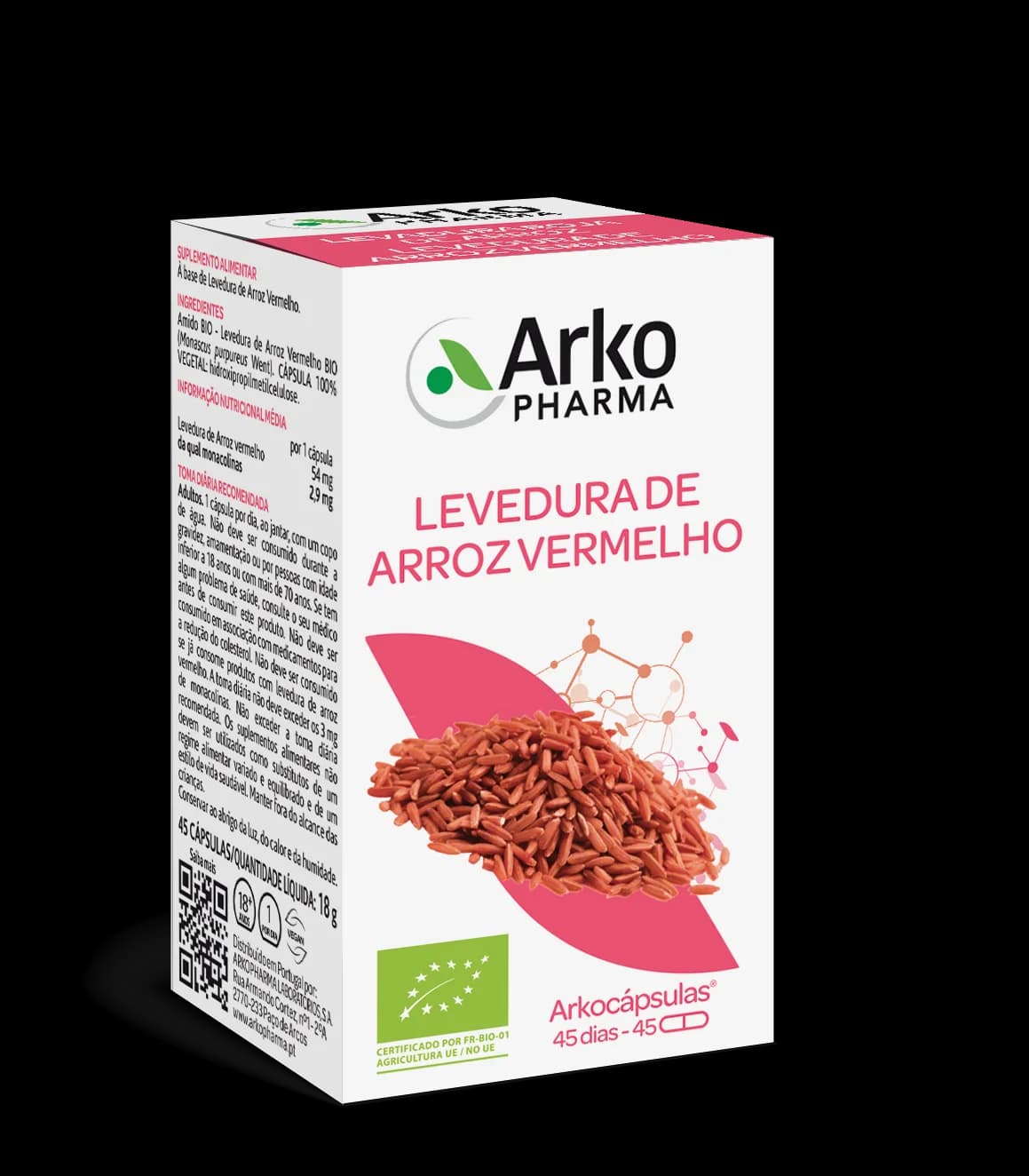 Arkocápsulas Levedura de Arroz Vermelho 45 cápsulas