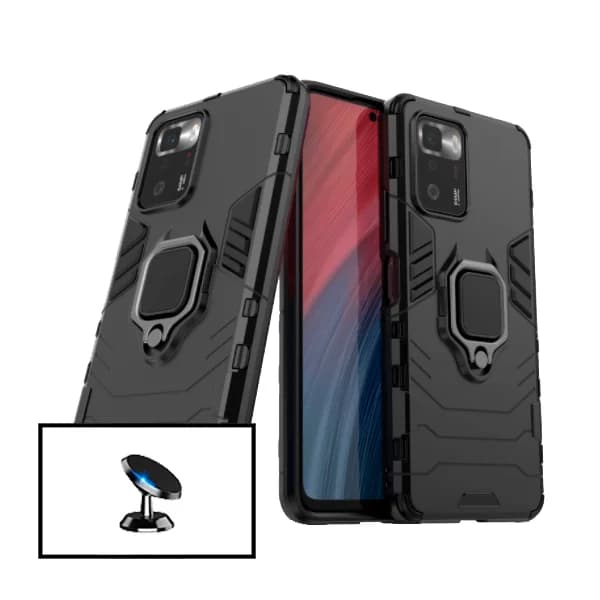 Kit Suporte Magnético de Carro + Capa 3X1 Military Defender para Xiaomi Poco X3 GT
