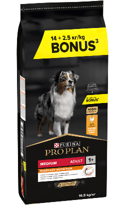 Pro Plan Dog Medium Adult Chicken – 14 kg + 2,5 kg