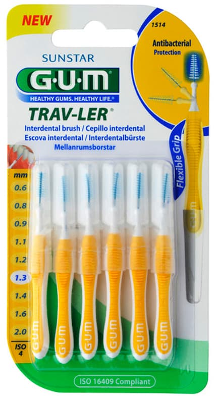 Gum Trav-Ler Escovilhão 1514 IPE Fino Cónico Pt (embalagem com 6 unidades)