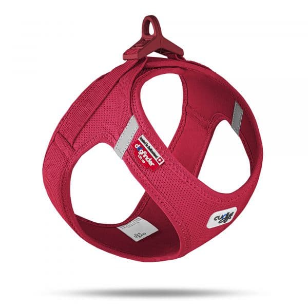 Curli Peitoral Clasp Air Mesh Vermelho Cães L Vermelho