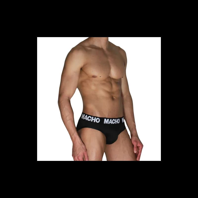 Mch007 Slip Clássico Preto + Preto P