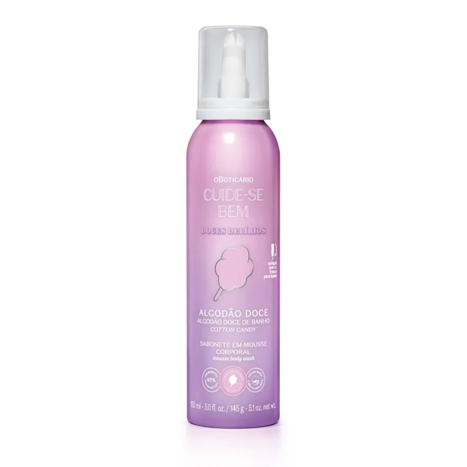 Sabonete Em Mousse Corporal Cuide-se Bem Doces Delírios Algodão Doce 150ml