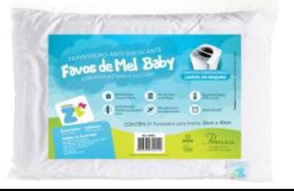 Almofada fibr.bébé anti sufoco favos mel