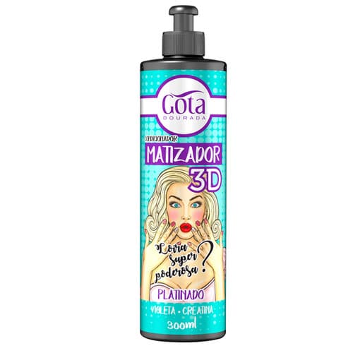 Gota Dourada Condicionador Matizador 3D 300ml Platinado