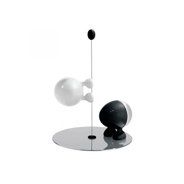 Alessi Conjunto Saleiro e Pimenteiro Branco e Preto - Lilliput - AALEASG02BW